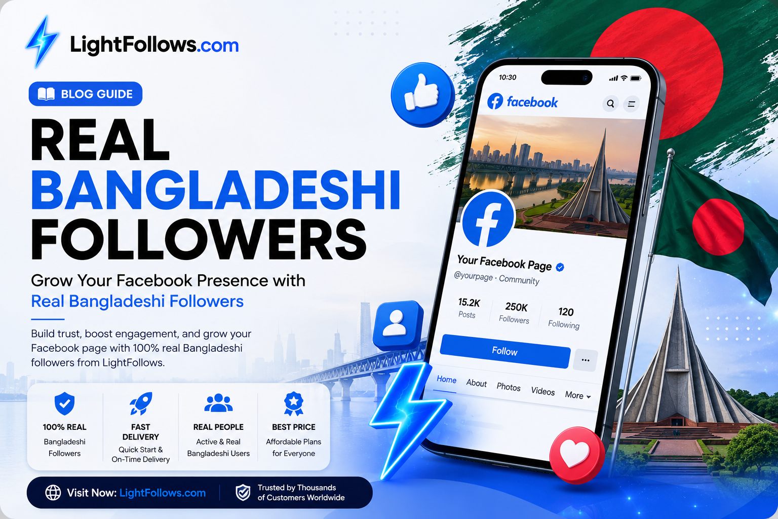 Buy Real Bangladeshi Facebook Followers in 2026 | LightFollows